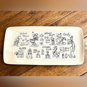 Disney Mickey & Friends Sketch Brand New Mint Condition Serving Tray Plate
